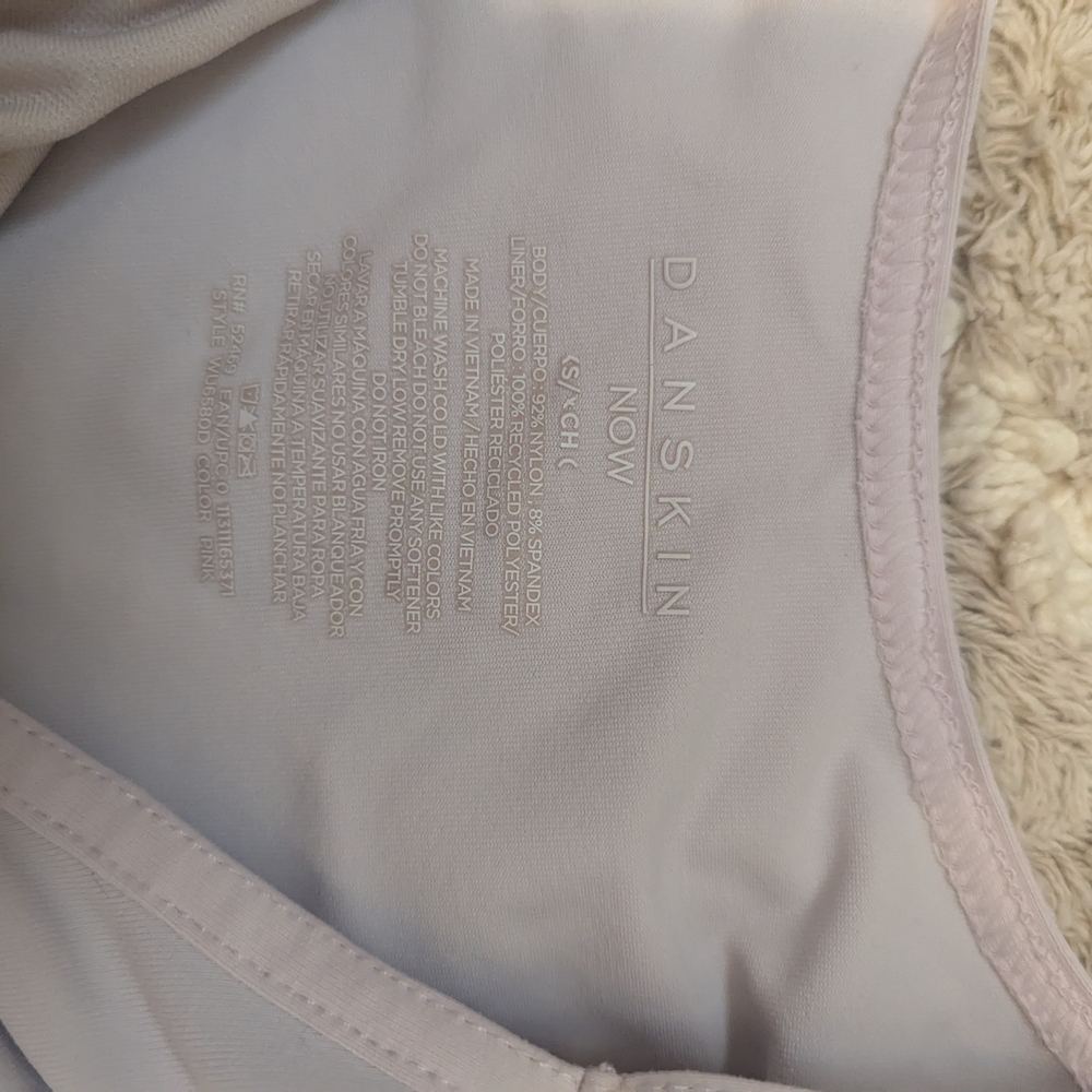EUC Danskin Now Pink Lined Leotard And Skirt Girls XS 4/5 - Picture 2 of 3
